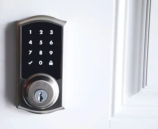 Smart lock with key pad entry